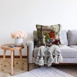 Klasik Araba Paris Desenli Dijital Baskılı Dekoratif Modern Raşel Kadife Yastık Kırlent Kılıfı Realhomes