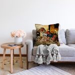 Osmanlı Kapalı Çarşı Yorgancı Motifli Dijital Baskılı Dekoratif Modern Raşel Kadife Yastık Kırlent Kılıfı Realhomes