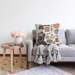 Vintage Kadın Portre Dijital Baskılı Dekoratif Modern Raşel Kadife Yastık Kırlent Kılıfı Realhomes