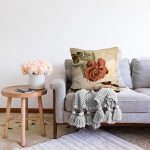 - Sonil-K1553-Gorsel-1 - Realhomes Mektup Ve Gül Motifli Dijital Baskılı Dekoratif Modern Raşel Kadife Yastık Kırlent Kılıfı Realhomes