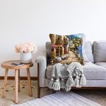 - Sonil-K1562-Gorsel-1 - Realhomes Yağlı Boya Sahil Manzarası Dijital Baskılı Dekoratif Modern Raşel Kadife Yastık Kırlent Kılıfı Realhomes