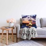 - Sonil-K1566-Gorsel-1 - Realhomes  Kız Kulesi Manzarası Dijital Baskılı Dekoratif Modern Şönil Yastık Kırlent Kılıfı Realhomes