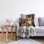 - Sonil-K1568-Gorsel-1 - Realhomes  Osmanlı Temalı Yağlı Boya Dijital Baskılı Dekoratif Modern Raşel Kadife Yastık Kırlent Kılıfı Realhomes