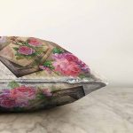 - kırlent 1 - Realhomes  Krem Zeminde Güller Ve Fotoğraflar Dijital Baskılı Dekoratif Modern Raşel Kadife Yastık Kırlent Kılıfı Realhomes