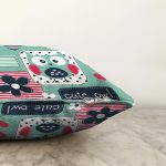 - Sonil-K188-Gorsel-2 - Realhomes Love Yazılı Sevimli Baykuş Desenli Dijital Baskılı Dekoratif Modern Raşel Kadife Yastık Kırlent Kılıfı Realhomes