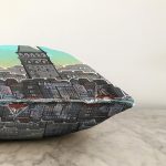 - Print - Realhomes Galata Kulesi İllüstrasyon Dijital Baskılı Dekoratif Modern Şönil Yastık Kırlent Kılıfı Realhomes