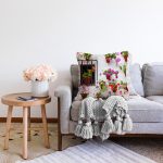 Çiçek Saksıları Temalı Dijital Baskılı Dekoratif Raşel Kadife Yastık Kırlent Kılıfı Realhomes