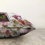 Çiçek Saksıları Temalı Dijital Baskılı Dekoratif Raşel Kadife Yastık Kırlent Kılıfı Realhomes