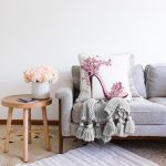 - Sonil-K231-Gorsel-1 - Realhomes  Pembe Çiçekli Topuklu Ayakkabı İllüstrasyon Dijital Baskılı Dekoratif Raşel Kadife Yastık Kırlent Kılıfı Realhomes