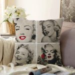 - Sonil-K24-Gorsel - Realhomes  Marilyn Monroe Desenli Dijital Baskılı Dekoratif Raşel Kadife Yastık Kırlent Kılıfı Realhomes