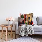 Osmanlı Desenli Dijital Baskılı Dekoratif Raşel Kadife Yastık Kırlent Kılıfı Realhomes