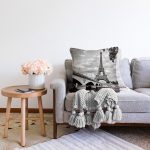 - Sonil-K26-Gorsel-1 - Realhomes Eyfel Kulesi Tasarımlı Dijital Baskılı Dekoratif Raşel Kadife Yastık Kırlent Kılıfı Realhomes