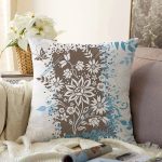 - Sonil-K29-Gorsel - Realhomes Şık Çiçek Çizimli İllüstrasyon Dijital Baskılı Dekoratif Raşel Kadife Yastık Kırlent Kılıfı Realhomes