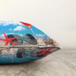 Kokteyl ve Plaj Özel Tasarım Modern Dijital Baskılı Raşel Kadife Yastık Kırlent Kılıfı Realhomes