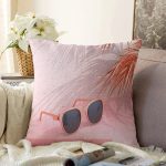 Summer Gözlük 3D Tasarımlı Dijital Baskılı Raşel Kadife Yastık Kırlent Kılıfı Realhomes