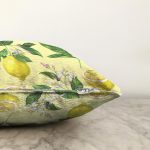Özel Tasarım Limon Desenli Modern Dijital Baskılı Raşel Kadife Yastık Kırlent Kılıfı Realhomes