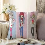 - Sonil-K3277-Gorsel - Realhomes  Fashion Girls Özel Tasarım Dijital Baskılı Modern Raşel Kadife Yastık Kırlent Kılıfı Realhomes