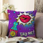 - Sonil-K3288-Gorsel - Realhomes Try Me Pop Art Özel Tasarımlı Dijital Baskılı Modern Raşel Kadife Yastık Kırlent Kılıfı Realhomes