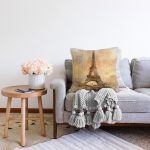 - Sonil-K33-Gorsel-1 - Realhomes  Eyfel Kulesi Tasarımlı Dijital Baskılı Dekoratif Raşel Kadife Yastık Kırlent Kılıfı Realhomes