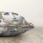 Realhomes Piero Fornasetti Tasarımlı Dekoratif Raşel Kadife Yastık Kırlent Kılıfı Realhomes