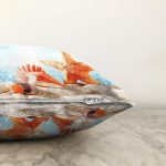 - Sonil-K3420-Gorsel-2 - Realhomes Sahilde Deniz Yıldızları Özel Tasarım Dijital Baskılı Modern Şönil Yastık Kırlent Kılıfı Realhomes