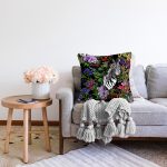 Siyah Zeminde Amazon Zebra Tasarımlı Dijital Baskılı Raşel Kadife Yastık Kırlent Kılıfı Realhomes