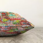 Rengarenk Evler Özel Tasarımlı Modern Kumaş Raşel Kadife Yastık Kırlent Kılıfı Realhomes