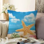 - Sonil-K3435-Gorsel - Realhomes Deniz Yıldızı Özel Tasarımlı Modern Raşel Kadife Yastık Kırlent Kılıfı Realhomes