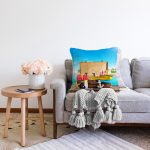 Özel Tasarımlı Tatil Temalı Modern Raşel Kadife Yastık Kırlent Kılıfı Realhomes