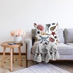 Deniz Yaşamı Özel Tasarımlı Dijital Baskılı Modern Şönil Yastık Kırlent Kılıfı Realhomes