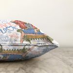 Peace Love Fashion Temalı Dijital Baskılı Modern Raşel Kadife Yastık Kırlent Kılıfı Realhomes