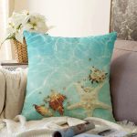 - Sonil-K3452-Gorsel - Realhomes Özel Tasarım Deniz Yıldızı Motifli Dijital Baskılı Kumaş Raşel Kadife Yastık Kırlent Kılıfı Realhomes