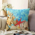 - Sonil-K3455-Gorsel - Realhomes Kırmızı Deniz Yıldızı Özel Tasarımlı Dijital Baskılı Modern Raşel Kadife Yastık Kırlent Kılıfı Realhomes