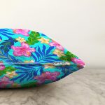 Turkuaz Zeminde Deniz Yıldızları Dijital Baskılı Modern Raşel Kadife Yastık Kırlent Kılıfı Realhomes