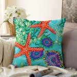 - Sonil-K3457-Gorsel - Realhomes  Modern Deniz Yıldızları 3D Baskılı Raşel Kadife Yastık Kırlent Kılıfı Realhomes