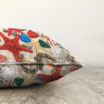 Renkli Deniz Canlıları Özel Tasarımlı Modern Raşel Kadife Yastık Kırlent Kılıfı Realhomes