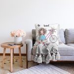 Lets Go Travel Çizimli Dijital Baskılı Modern Raşel Kadife Yastık Kırlent Kılıfı Realhomes