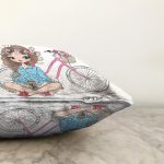 Lets Go Travel Çizimli Dijital Baskılı Modern Raşel Kadife Yastık Kırlent Kılıfı Realhomes