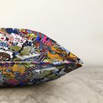 Retro Pop Art Modern Tasarımlı Dijital Baskılı Modern Raşel Kadife Yastık Kırlent Kılıfı Realhomes