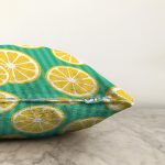 - Sonil-K3471-Gorsel-2 - Realhomes Yeşil Zeminde Limonlar Özel Tasarımlı Modern Raşel Kadife Yastık Kırlent Kılıfı Realhomes