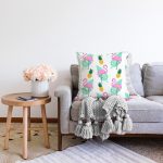 - Sonil-K3496-Gorsel-1 - Realhomes  Realhomes Pembe Flamingo Özel Tasarımlı Dijital Baskılı Modern Raşel Kadife Yastık Kırlent Kılıfı Realhomes