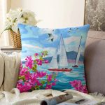 - Sonil-K3499-Gorsel - Realhomes  Suluboya Denizci Desenli Dijital Baskılı Modern Raşel Kadife Yastık Kırlent Kılıfı Realhomes