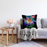 Siyah Zeminde Jungle Özel Tasarımlı Modern Raşel Kadife Yastık Kırlent Kılıfı Realhomes