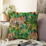 - Sonil-K3503-Gorsel - Realhomes  Kamuflaj Kaplan Desenli Dijital Baskılı Modern Raşel Kadife Yastık Kırlent Kılıfı Realhomes