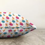 Realhomes Renkli Ananas Motifli Dijital Baskılı Modern Raşel Kadife Yastık Kırlent Kılıfı Realhomes