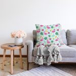 - Sonil-K3517-Gorsel-1 - Realhomes  Summer Flamingo Motifli Özel Tasarım Dijital Baskılı Raşel Kadife Yastık Kırlent Kılıfı Realhomes