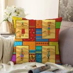 - Sonil-K3522-Gorsel - Realhomes Mozaik African Desenli Dijital Baskılı Modern Raşel Kadife Yastık Kırlent Kılıfı Realhomes
