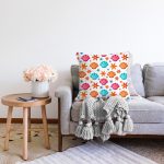 - Sonil-K3545-Gorsel-1 - Realhomes Deniz kabuğu Motifli Özel Tasarımlı Dijital Baskılı Modern Şönil Yastık Kırlent Kılıfı Realhomes