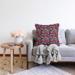 Özel Tasarım 3D Renkli Üçgenler Dijital Baskılı Raşel Kadife Yastık Kırlent Kılıfı Realhomes