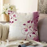 - Sonil-K3601-Gorsel - Realhomes Pembe Ahenk Özel Yasarım Dijital Baskılı Modern Şönil Yastık Kırlent Kılıfı Realhomes